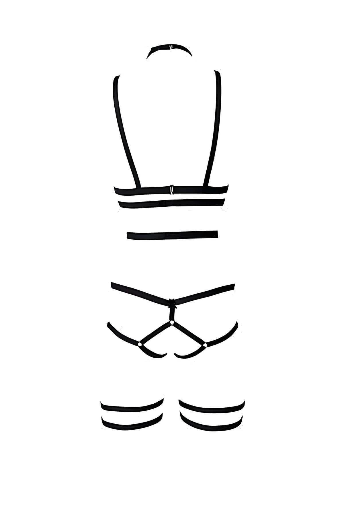 String - Sütyen Jartiyer Harness Takım - APFT142