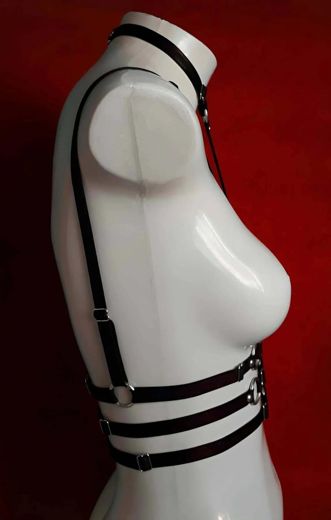Bayan İç Giyim - Bayan Fantazi Giyim - Bayan Lastik Göğüs Harness - APFT569