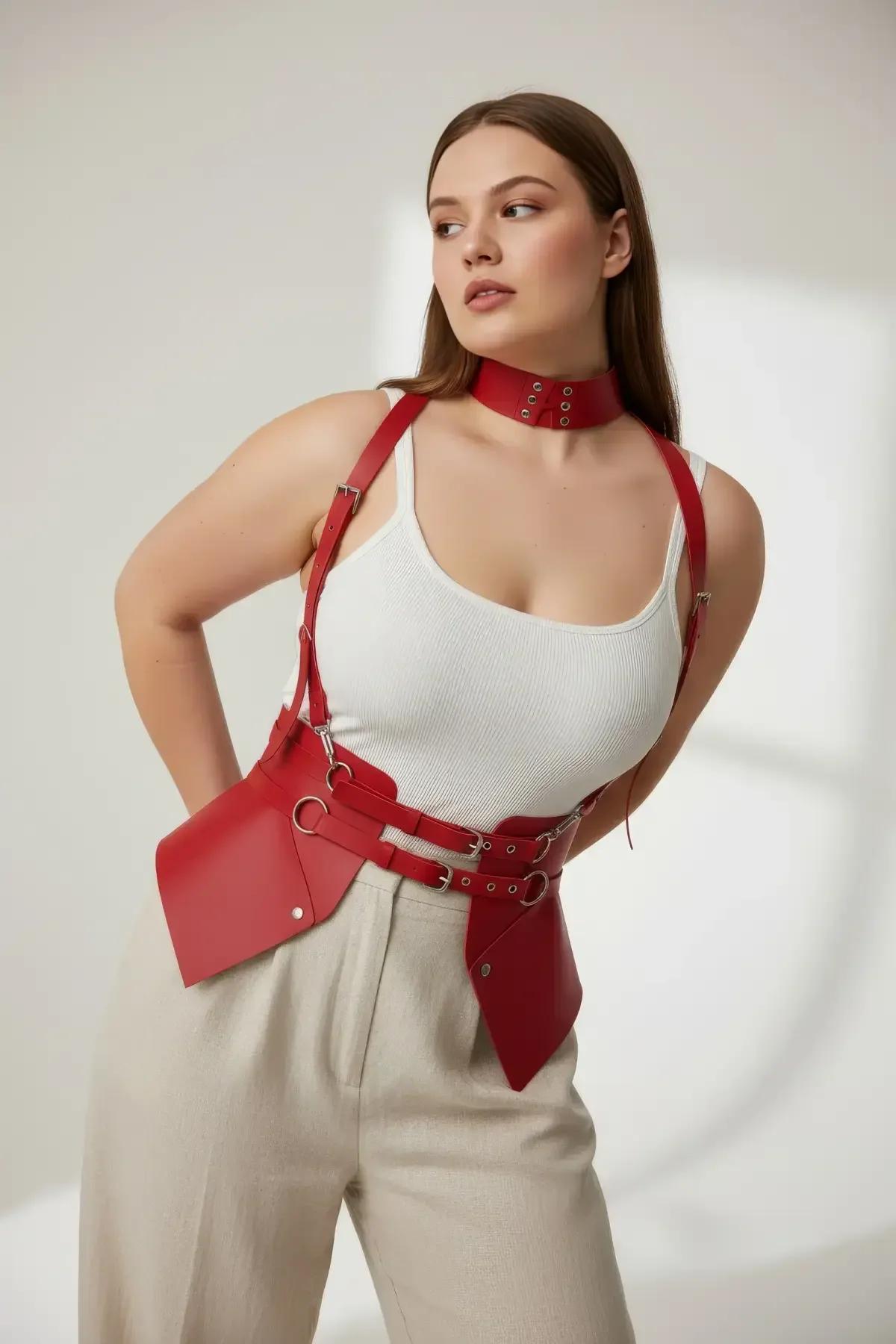 kırmızı kafes vücut harness panel ve dış askı festival tasarımı