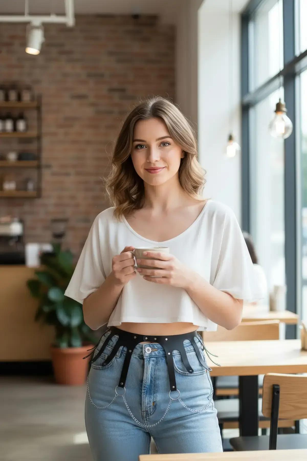 mat siyah vegan deri kemer gümüş çinko alaşım donanım sokak stili kombini