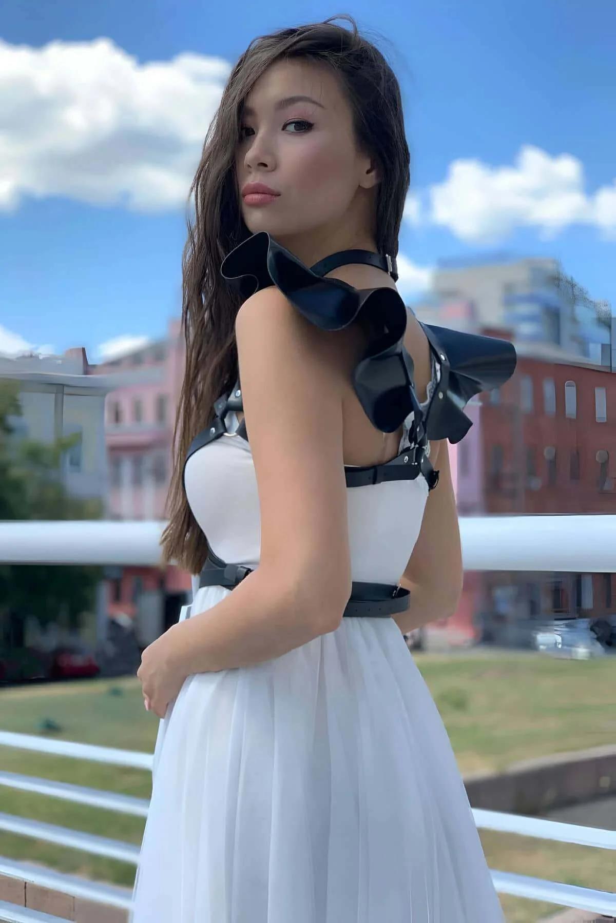 Şık Deri Seksi Göğüs Deri Harness - APFT996