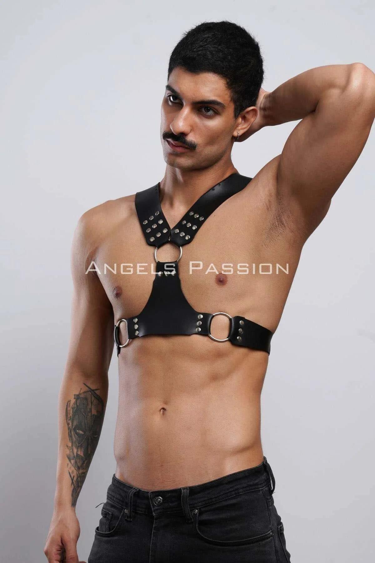 Erkek Harness, Göğüs Harness, Deri Harness, Clubwear, Partyear - APFTM120