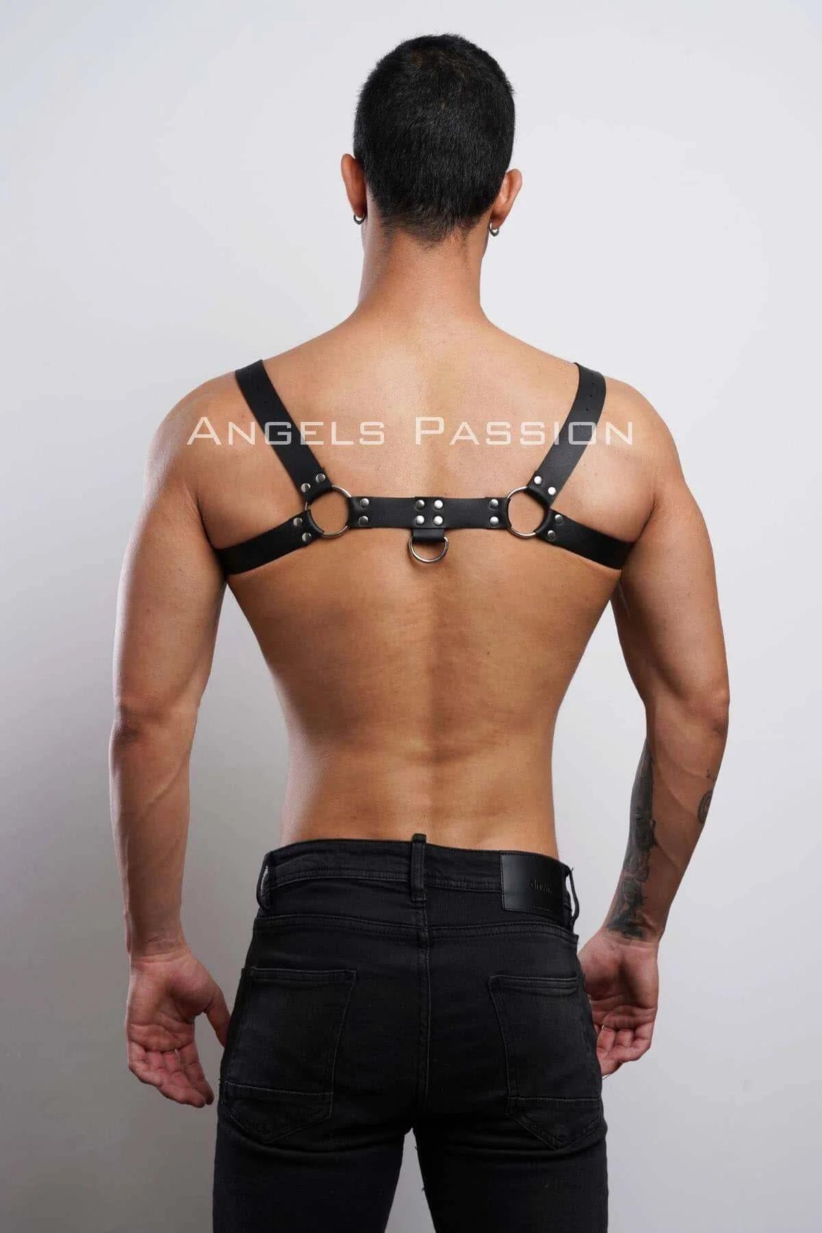 Erkek Bulldog Harness, Deri Göğüs Aksesuar, Deri Erkek Fantazi Giyim - APFTM149