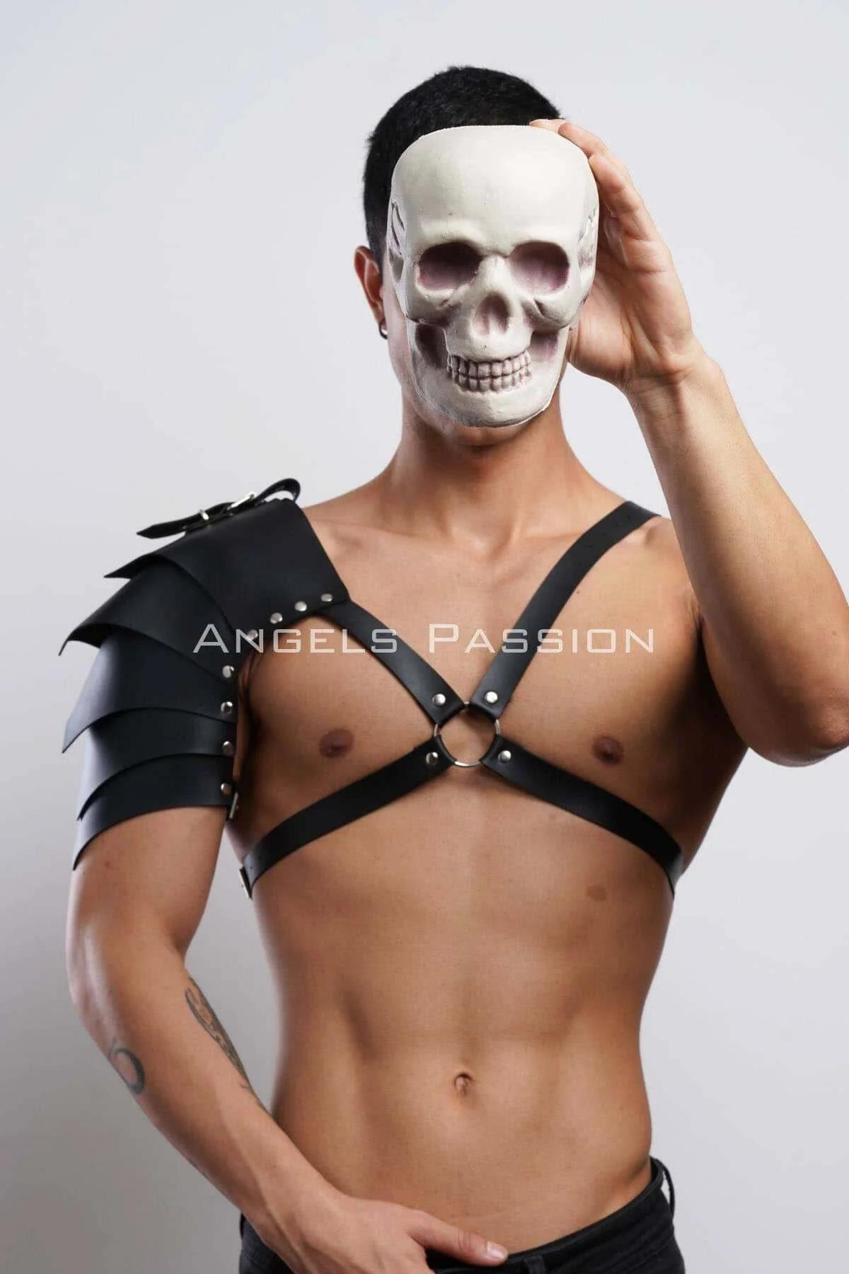 Gladyatör Harness, Tek Omuz Deri Harness, Cosplay Kostüm, Savaşçı Kostüm - APFTM154