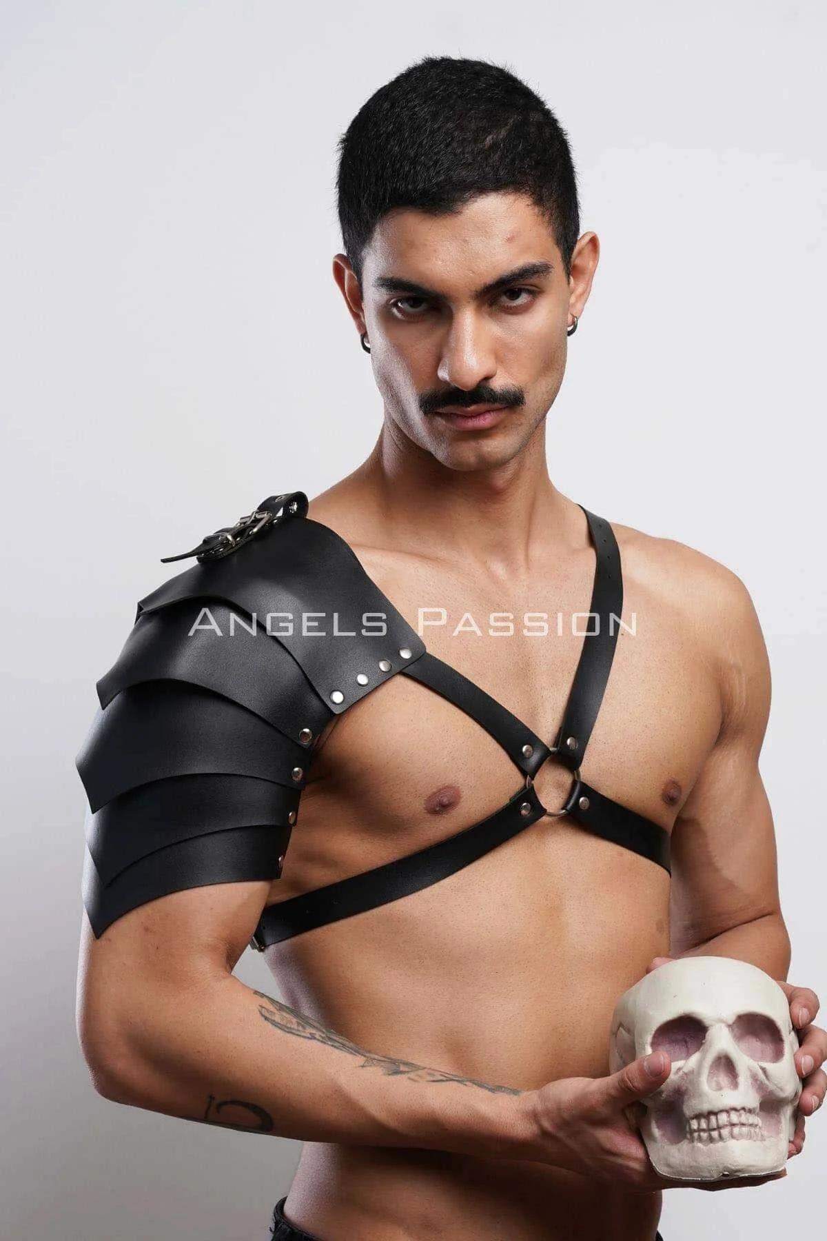 Gladyatör Harness, Tek Omuz Deri Harness, Cosplay Kostüm, Savaşçı Kostüm - APFTM154