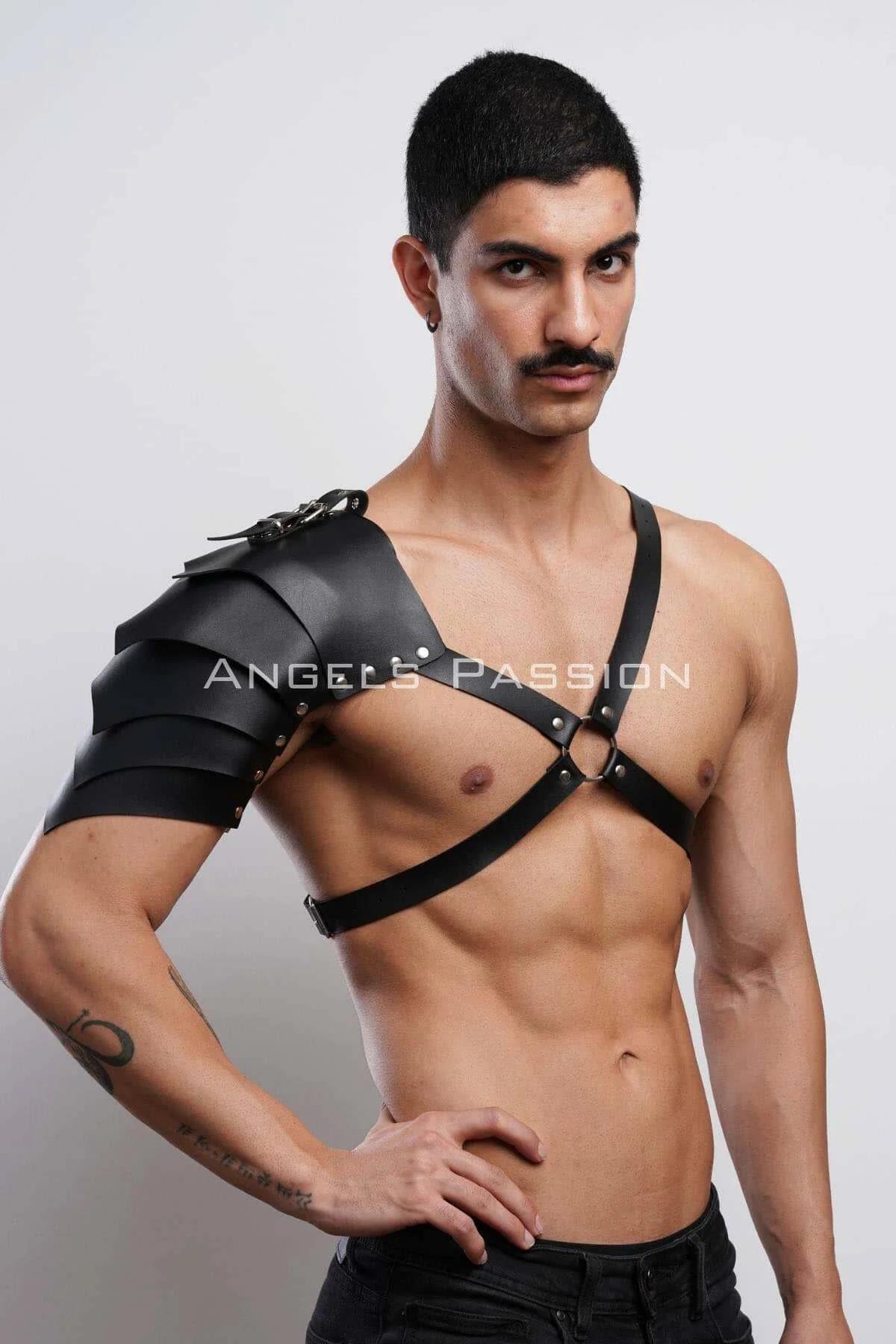 Gladyatör Harness, Tek Omuz Deri Harness, Cosplay Kostüm, Savaşçı Kostüm - APFTM154