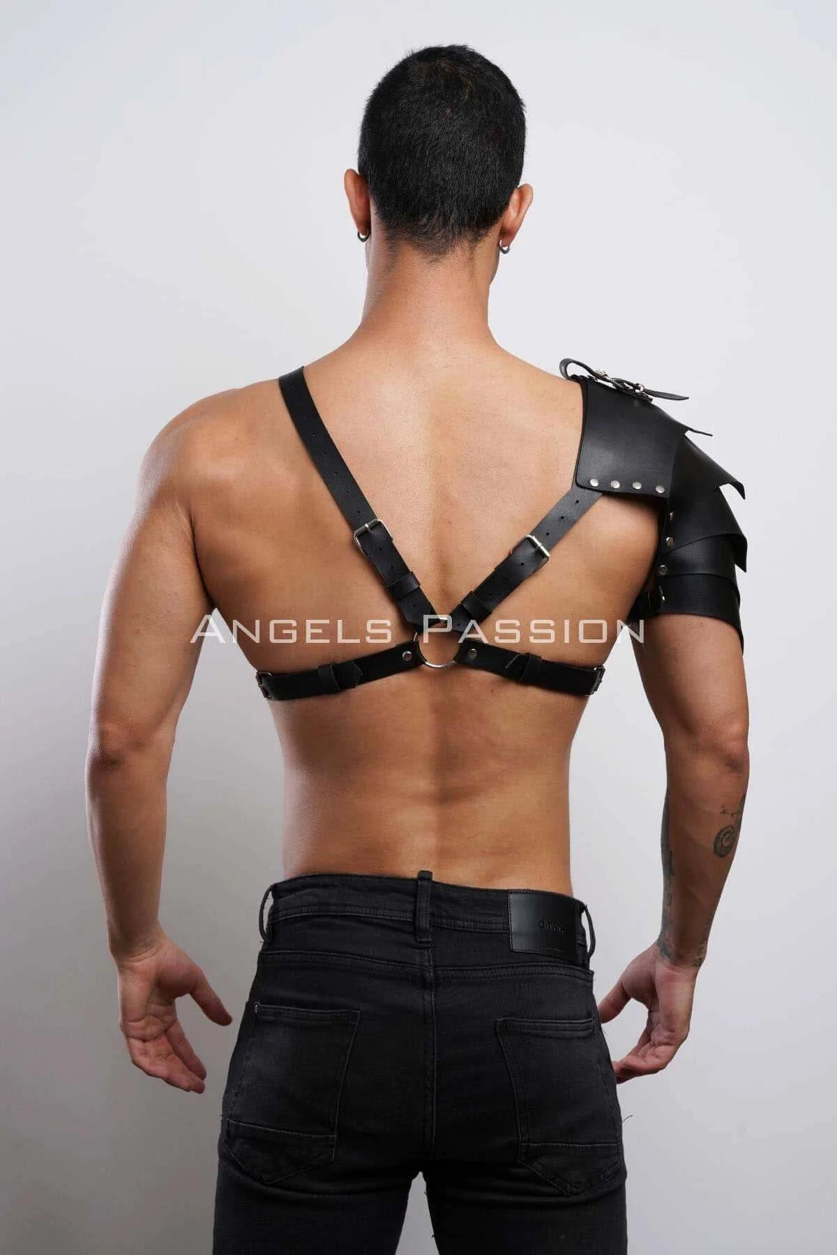 Gladyatör Harness, Tek Omuz Deri Harness, Cosplay Kostüm, Savaşçı Kostüm - APFTM154