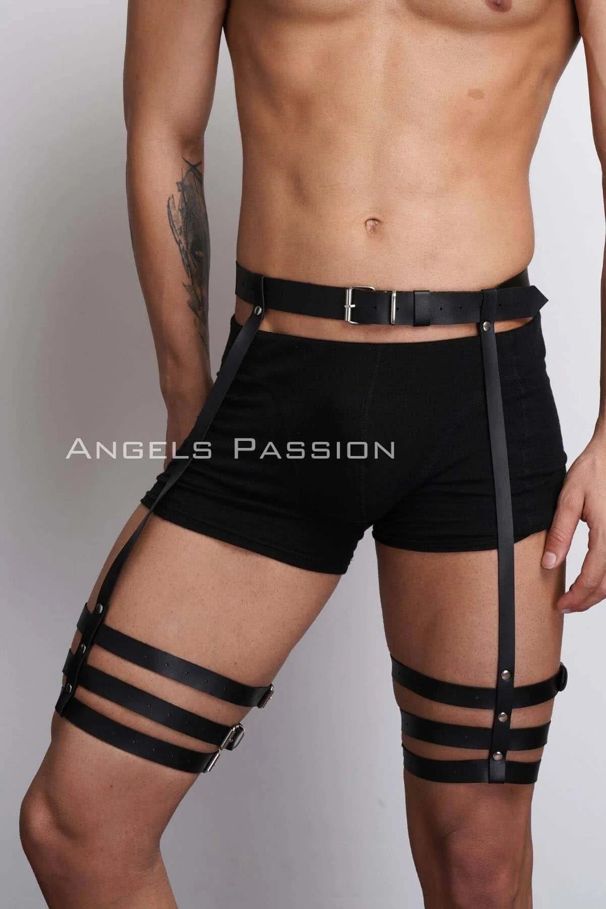 Erkek Jartiyer Harness, Erkek Bacak Aksesuar, Erkek Fantezi Giyim - APFTM170