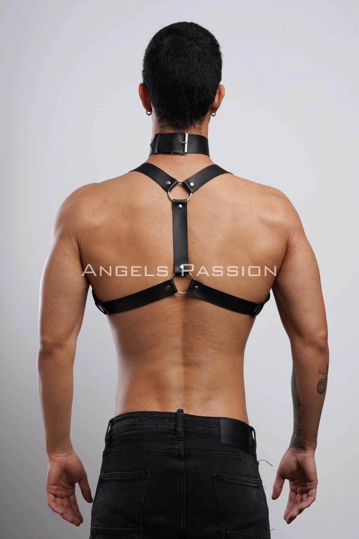 Erkek Choker ve Göğüs Harness, Erkek Parti Giyim - APFTM35
