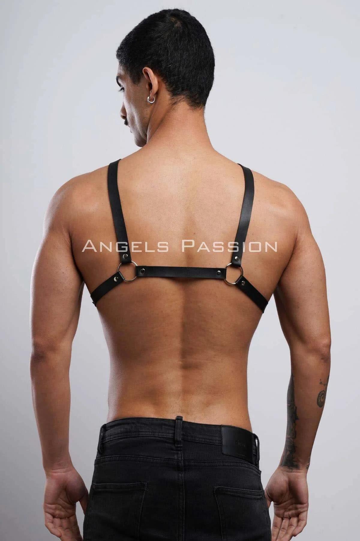 Erkek Deri Göğüs Harness, Erkek Fantazi Giyim, Clubwear, Partywear - APFTM44