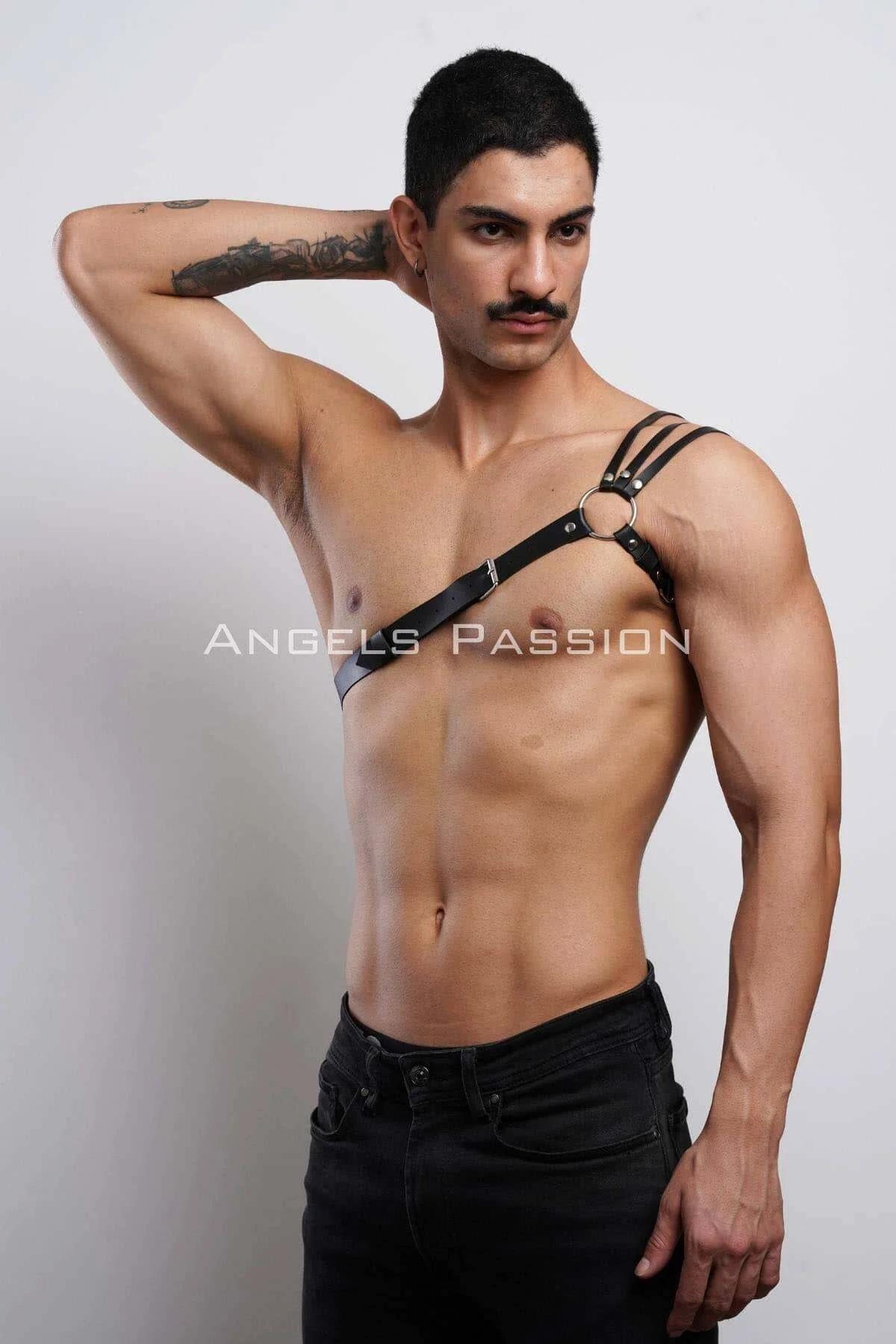 Omuzu Detaylı Şık Erkek Omuz Harness - Erkek Göğüs Harness - APFTM45