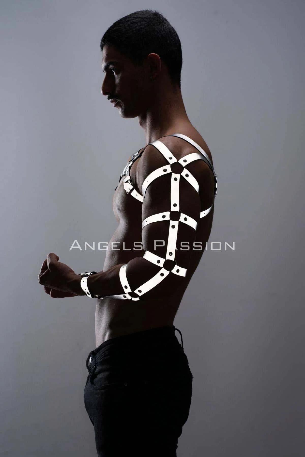 Reflektörlü (Karanlıkta Yansıyan) Erkek Bilek - Kol - Omuz Harness - APFTM5