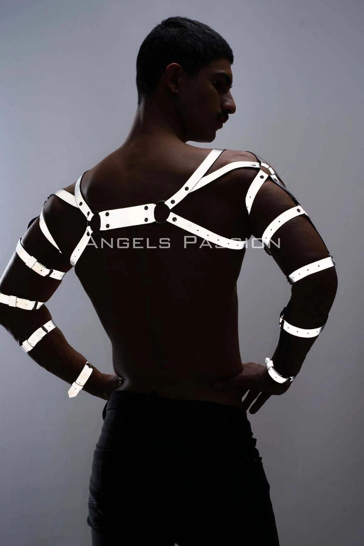 Reflektörlü (Karanlıkta Yansıyan) Erkek Bilek - Kol - Omuz Harness - APFTM5