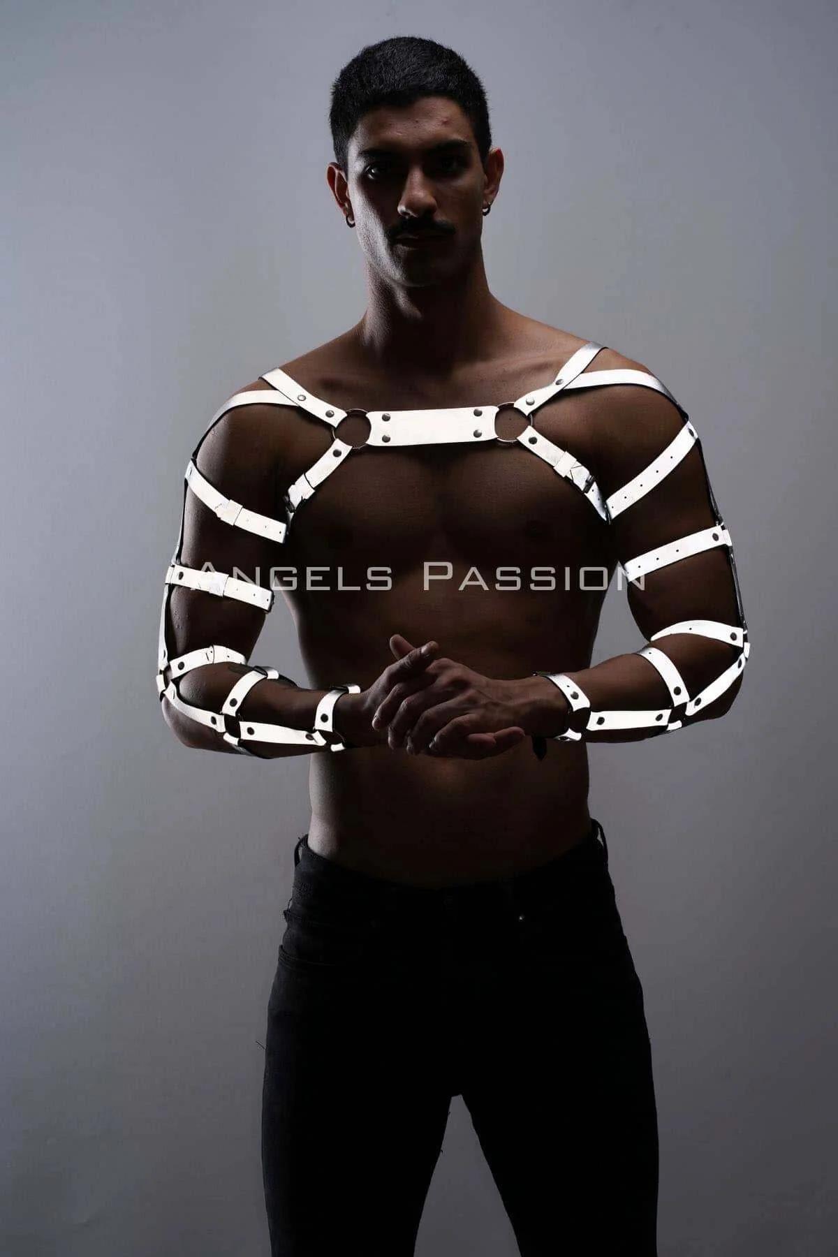 Reflektörlü (Karanlıkta Yansıyan) Erkek Bilek - Kol - Omuz Harness - APFTM5