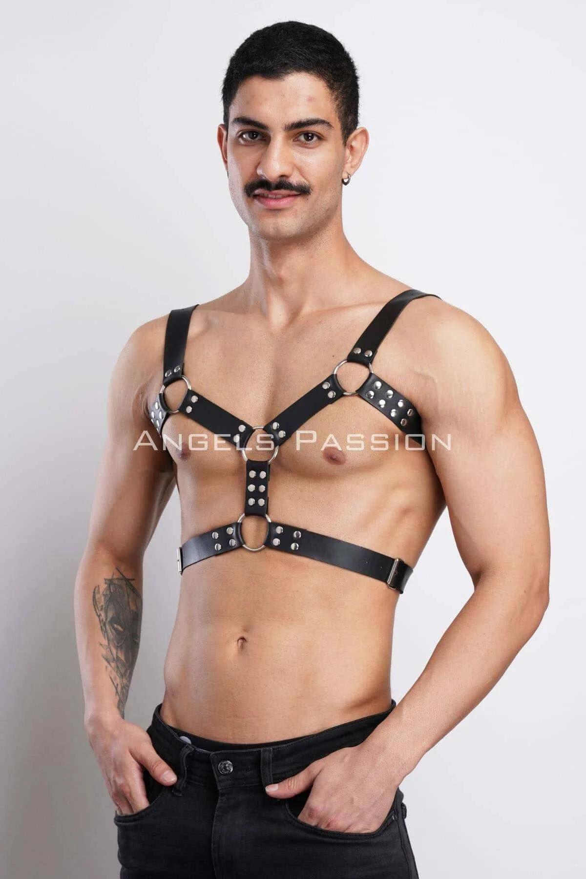 Erkek Deri Göğüs Harness, Erkek Parti Akseuar, Partywear - APFTM78