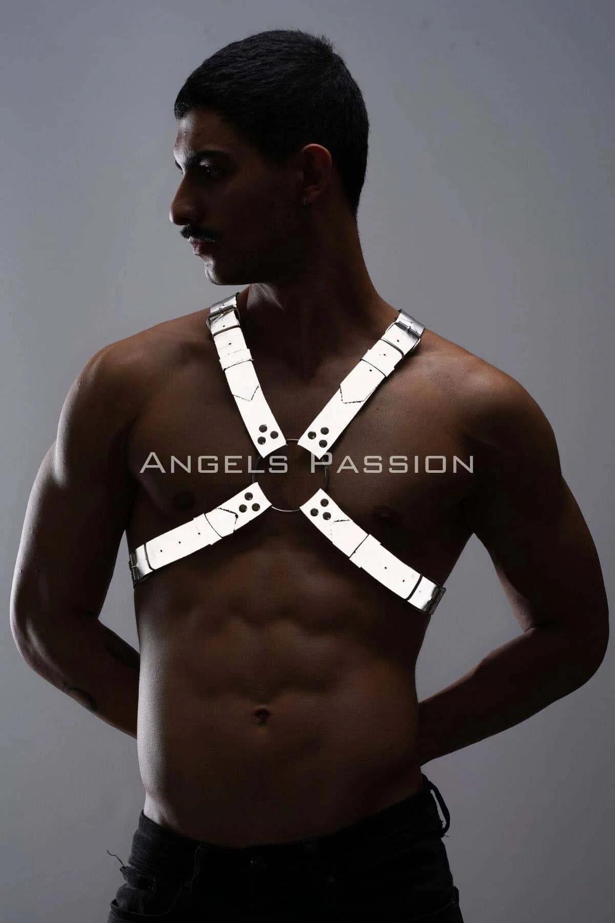 Karanlıkta Parlayan (Reflektörlü) Erkek Göğüs Harness, Parti Aksesuar - APFTM95