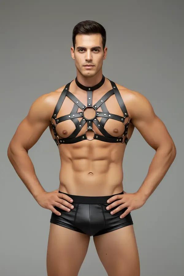 Örümcek Desenli Harness, Erkek Spiderman Harness, Chest Harness - APFTM239